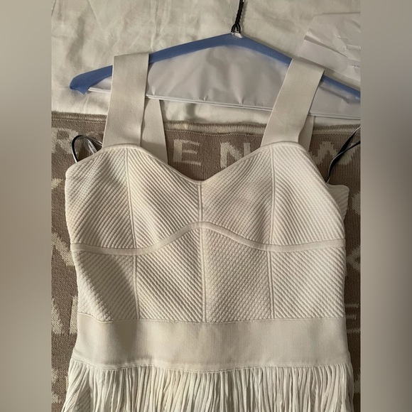 Herve Leger square neckline fringe dress - Picture 6 of 8